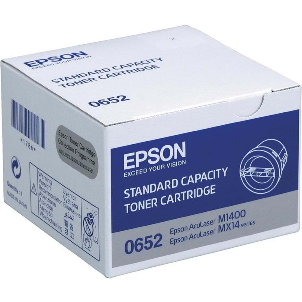 EPSON C13S050652 M1400-MX14 SİYAH TONER ORJİNAL 1.000 SAYFA